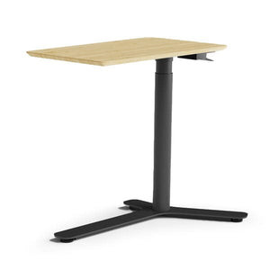 Float Mini Height Adjustable Table Desks humanscale Bamboo Top With Carbon Black Base 