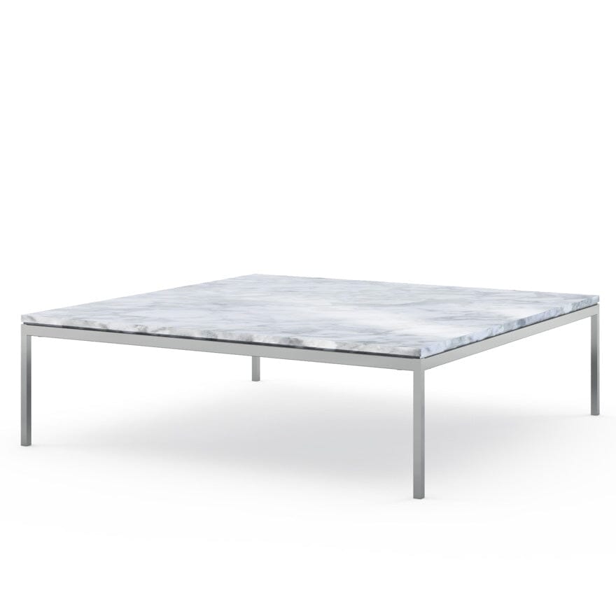 Florence Knoll Low Coffee Table Coffee Tables Knoll Large - 47 x 47 inch Carrara marble, Shiny finish 