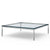 Florence Knoll Low Coffee Table Coffee Tables Knoll Large - 47 x 47 inch Clear Glass 