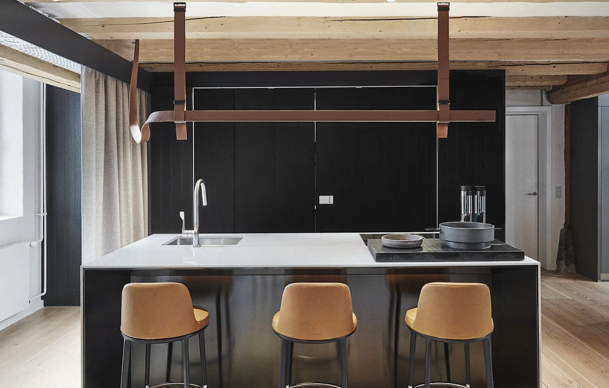 Belt - Leather Wrapped Linear Pendant Pendant Lights Flos 