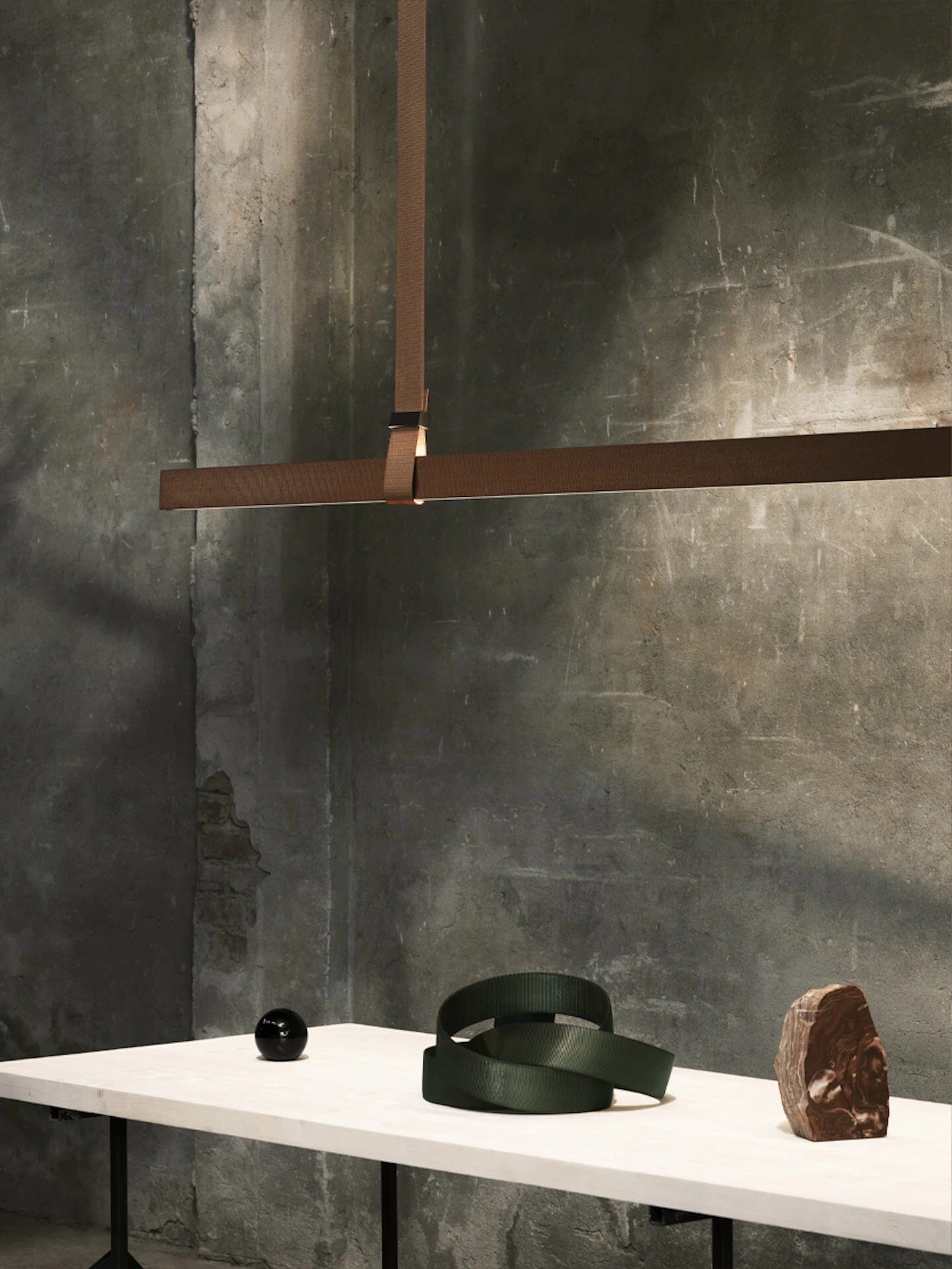 Belt - Leather Wrapped Linear Pendant Pendant Lights Flos 