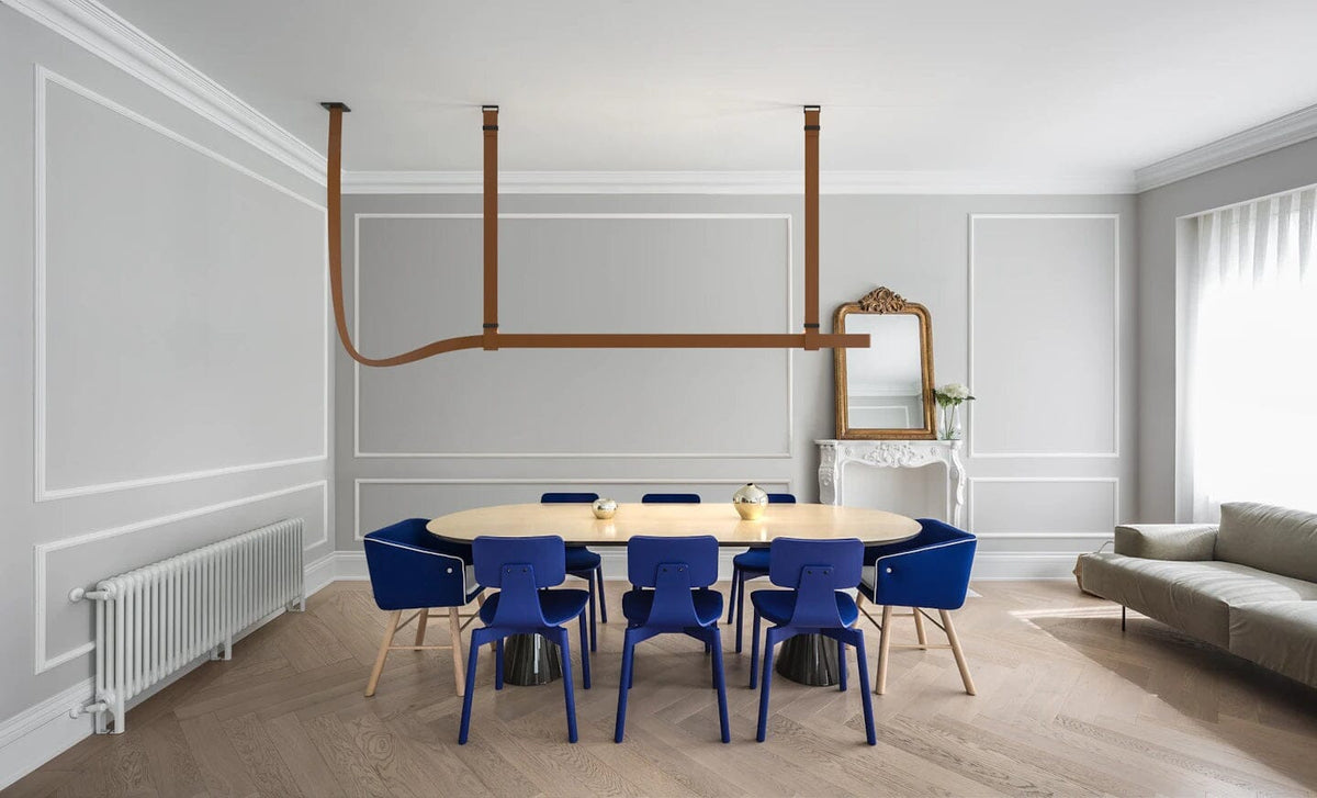 Belt - Leather Wrapped Linear Pendant Pendant Lights Flos 