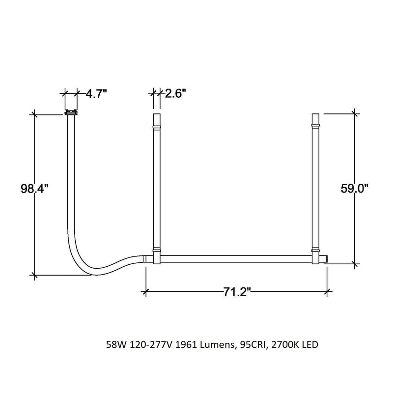 Belt - Leather Wrapped Linear Pendant Pendant Lights Flos 