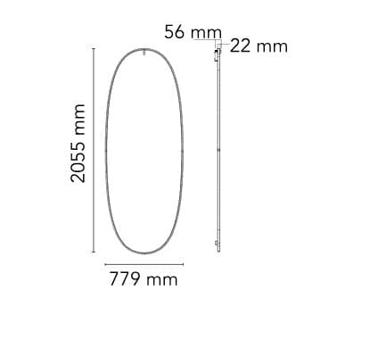 La Plus Belle - Wall-Mounted Mirror with Integrated LED Lights wall / ceiling lamps Flos 