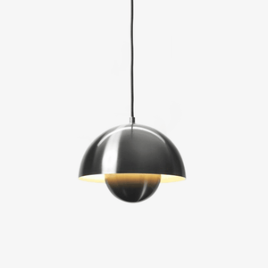 Flowerpot Pendant Lamp VP1 suspension lamps &Tradition Brushed Stainless Steel 