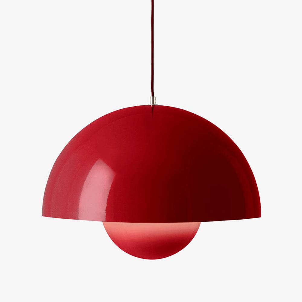 Flowerpot Pendant VP2 Pendant Lights &amp;Tradition Vermillion Red 