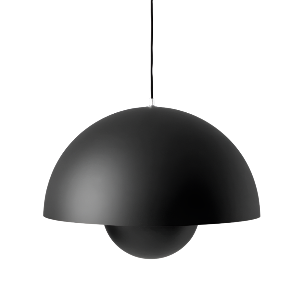 Flowerpot Pendant VP2 Pendant Lights &amp;Tradition Matte Black 