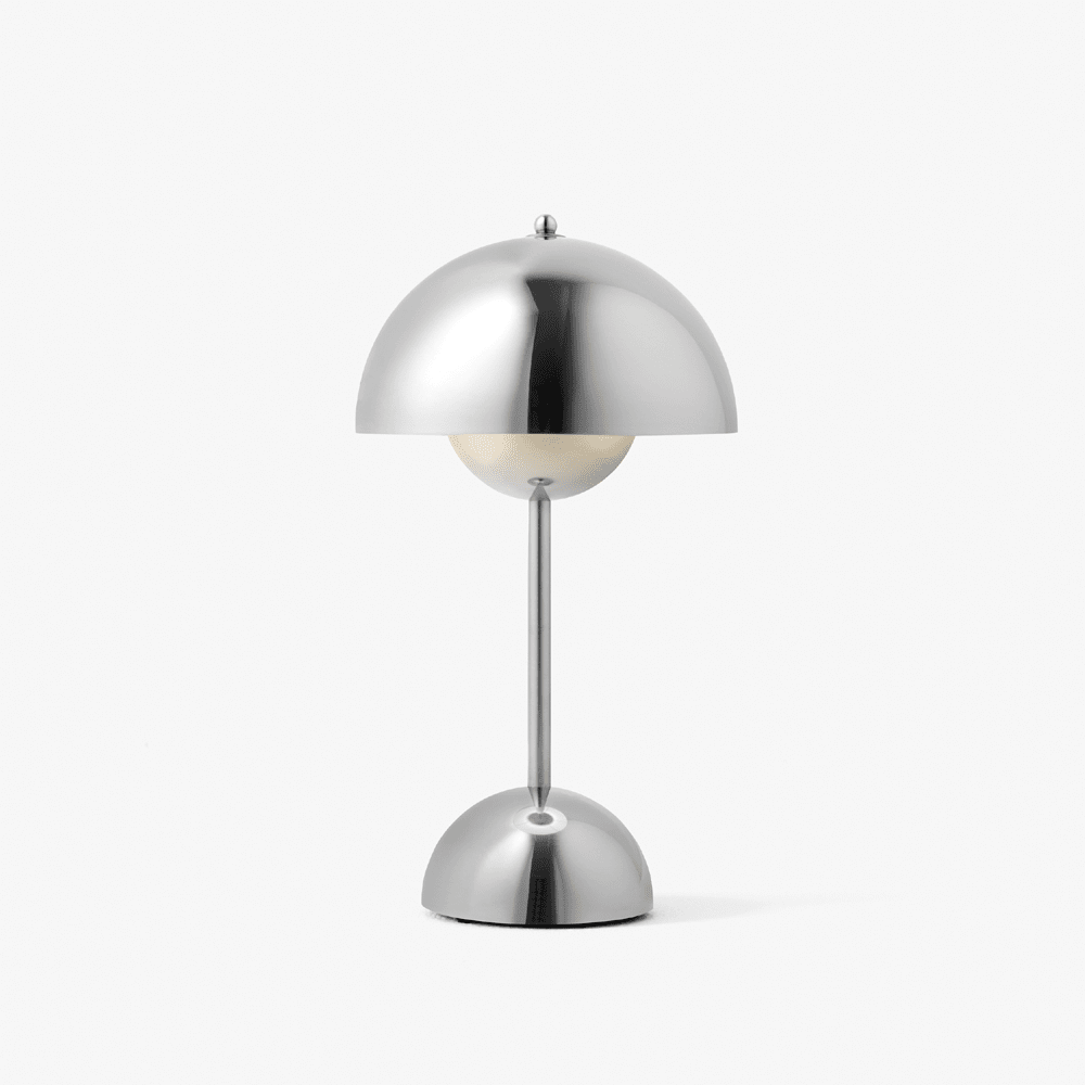 Flowerpot Portable Table Lamp VP9 Table Lamps &Tradition Chrome 