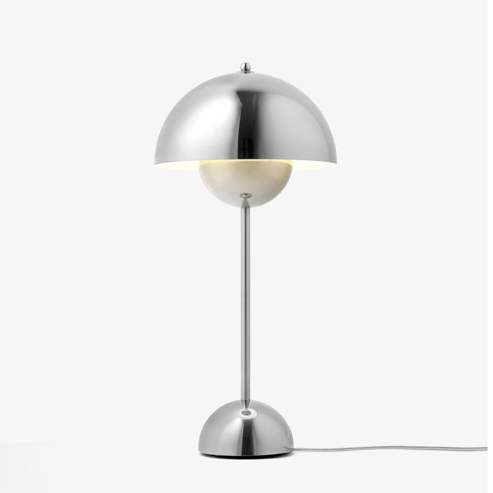 Flowerpot Table Lamp VP3 Table Lamp &amp;Tradition Polished Stainless Steel 