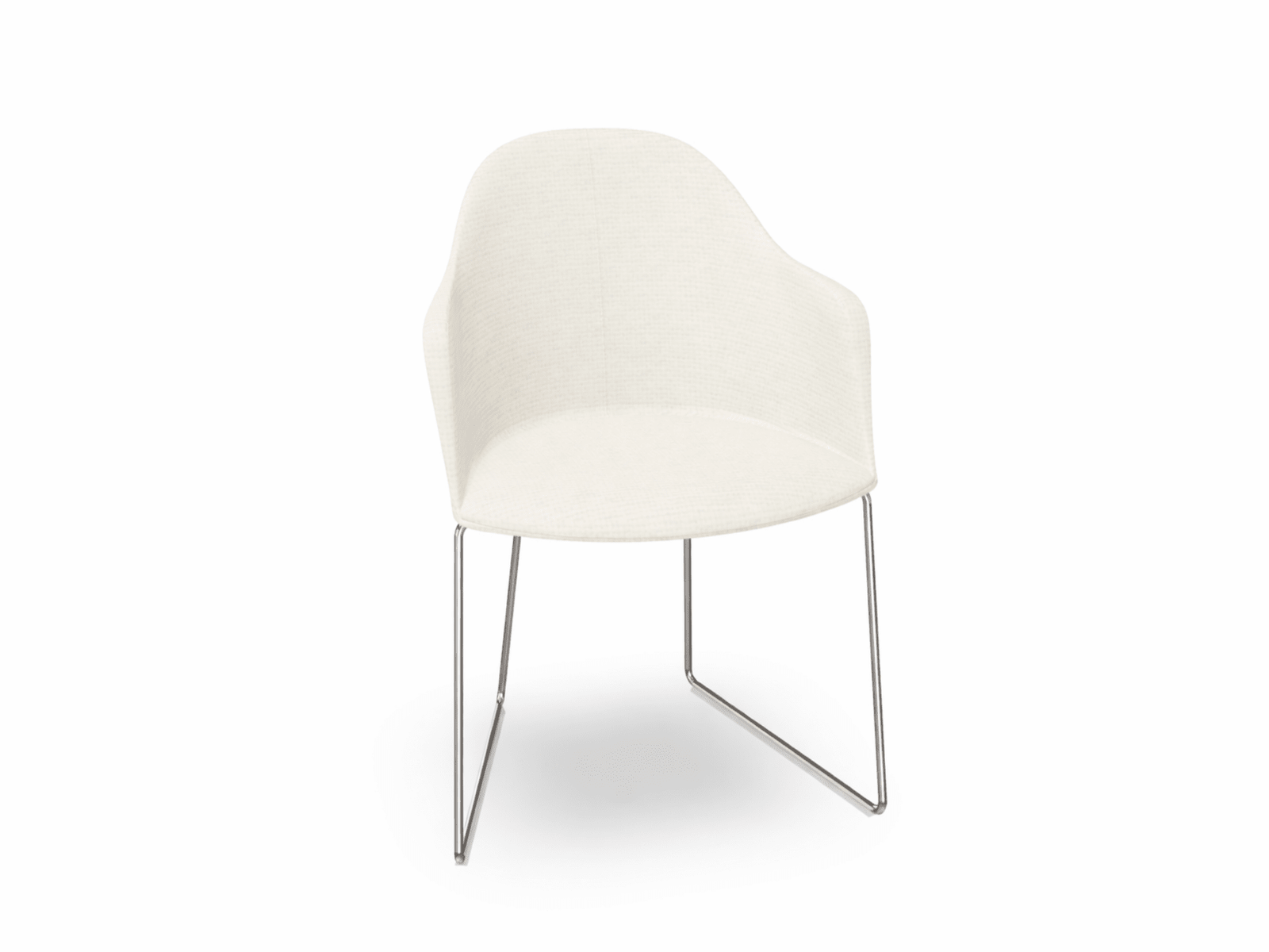 Cila Fully Upholstered Armchair With Sled Base Chairs Arper 