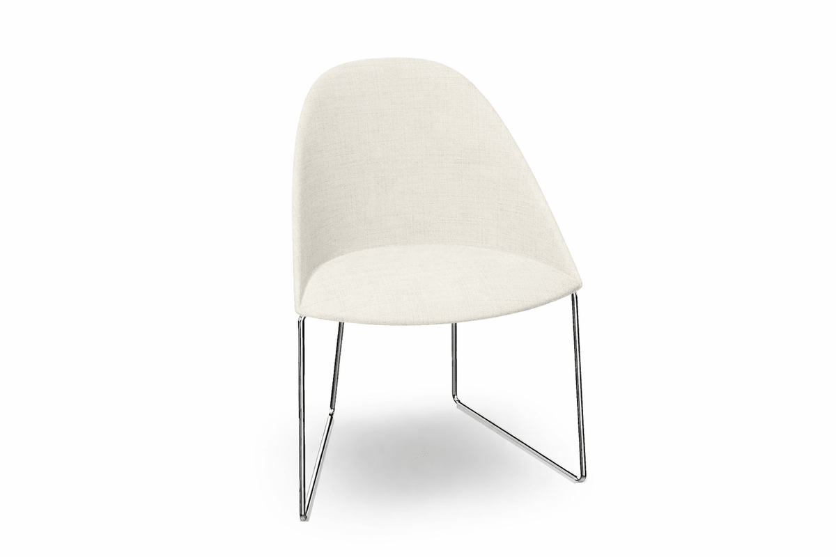 Cila Fully Upholstered Chair With Sled Base Chairs Arper 