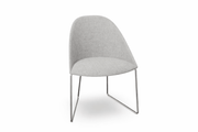 Cila Fully Upholstered Chair With Sled Base Chairs Arper 