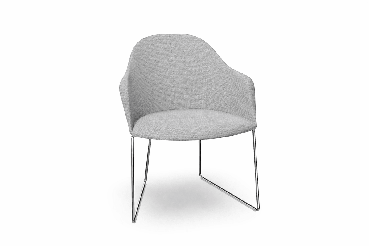 Cila Fully Upholstered Armchair With Sled Base Chairs Arper 