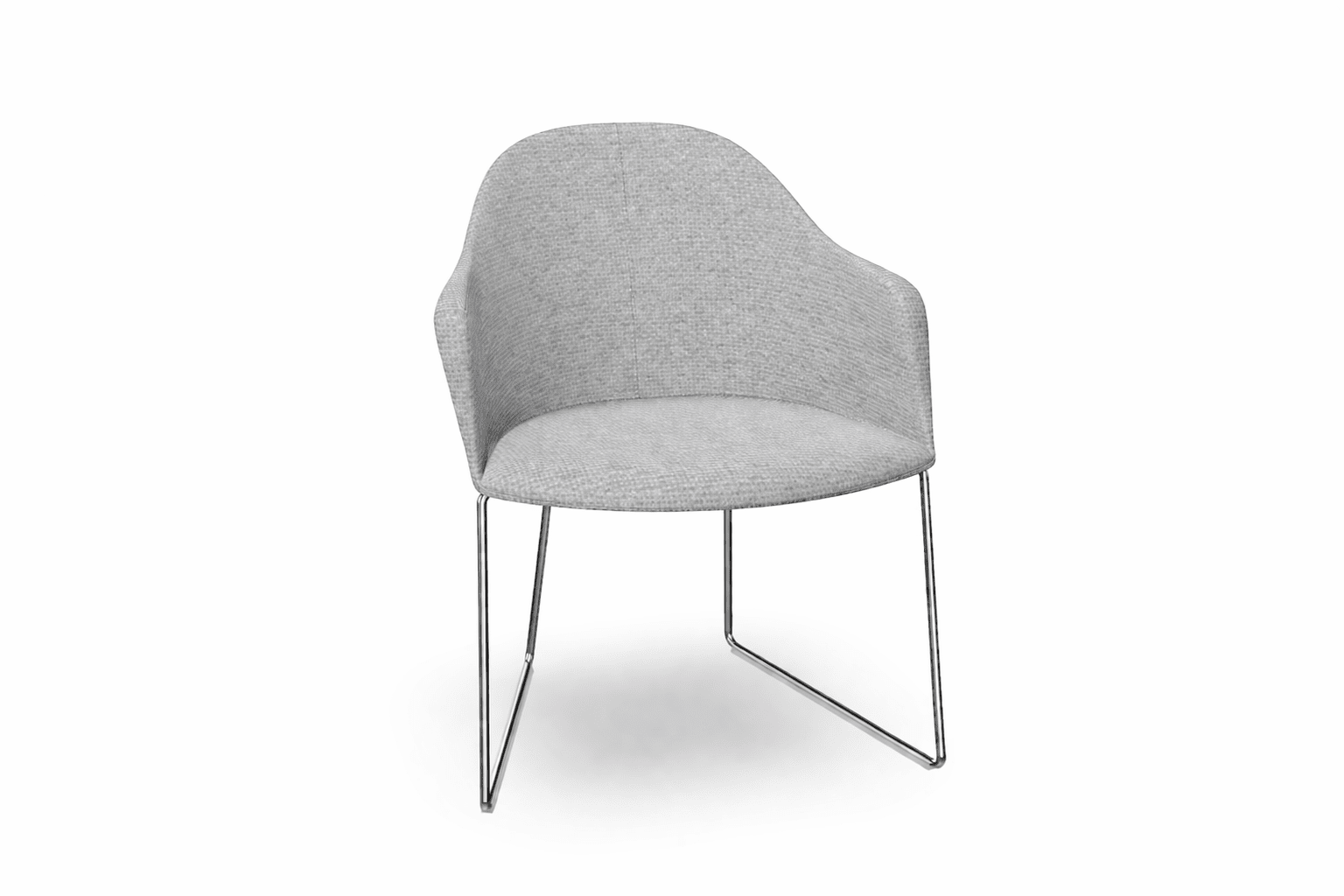 Cila Fully Upholstered Armchair With Sled Base Chairs Arper 