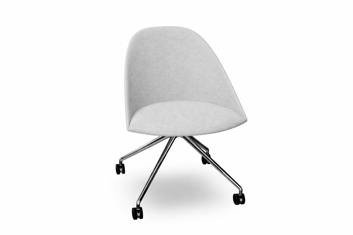 Cila Fully Upholtered Chair With Fixed Trestle Base