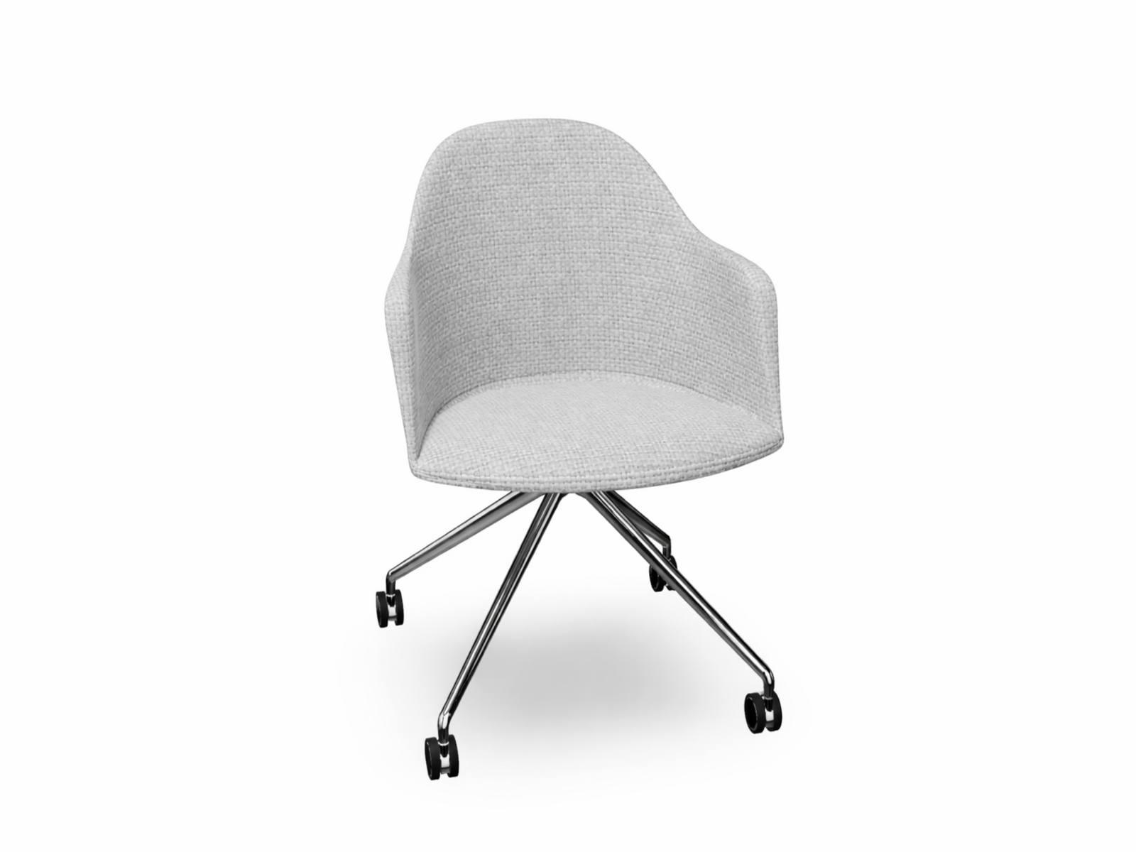 Cila fully upholstered Armchair With Fixed Trestle Base