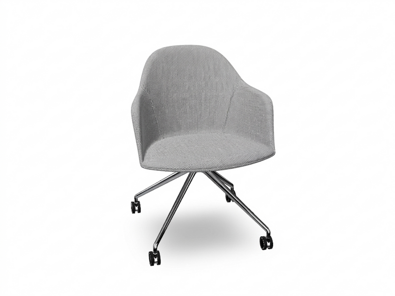 Cila fully upholstered Armchair With Fixed Trestle Base