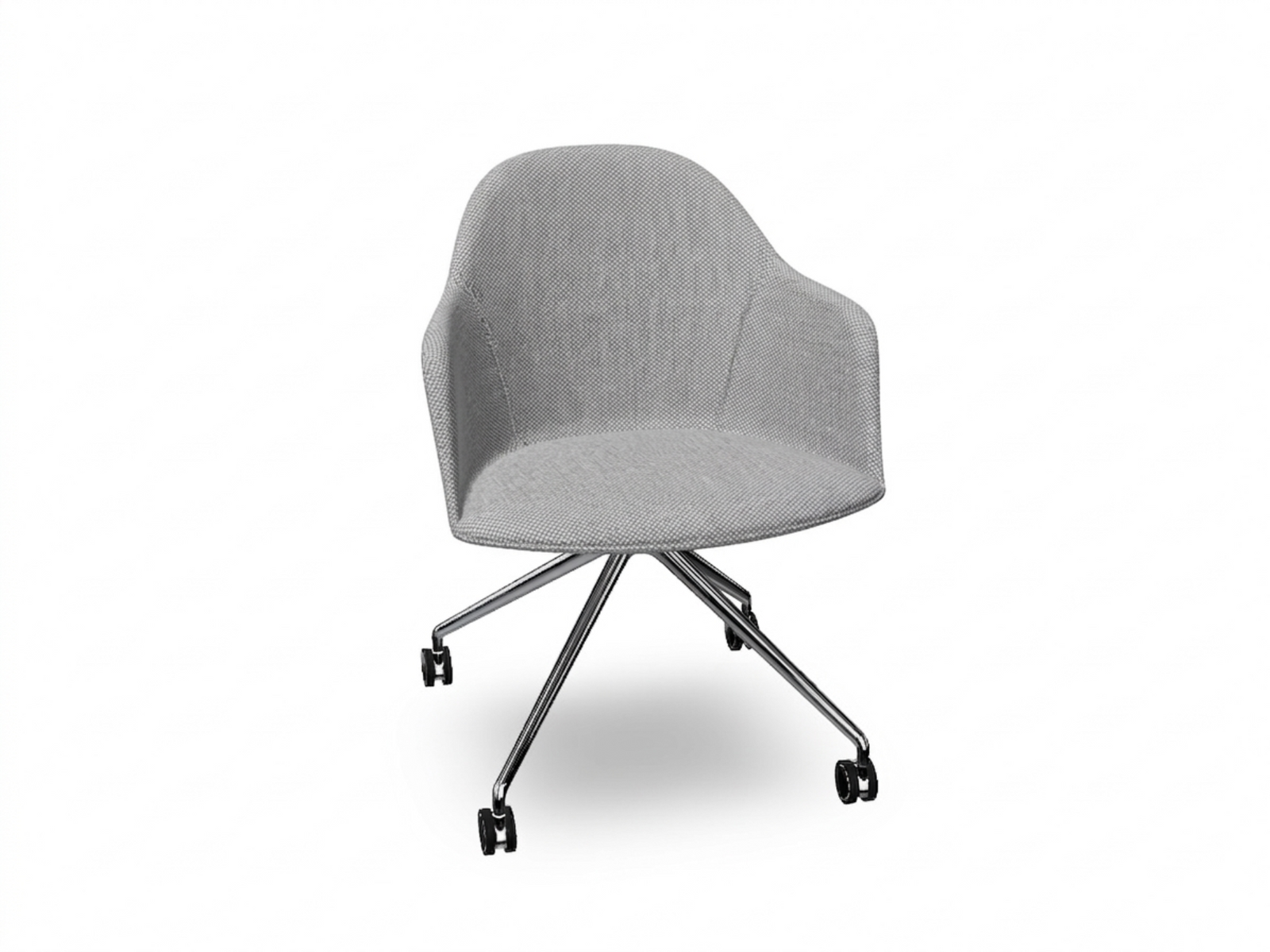 Cila fully upholstered Armchair With Fixed Trestle Base