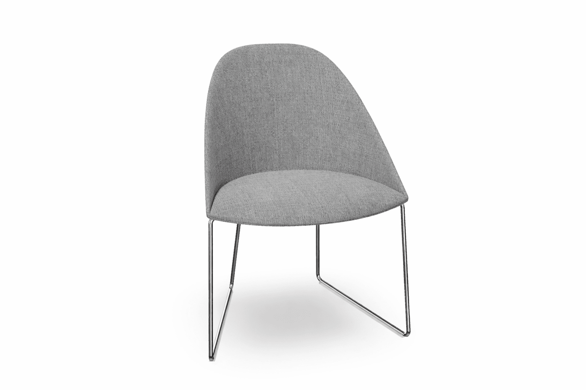 Cila Fully Upholstered Chair With Sled Base Chairs Arper 
