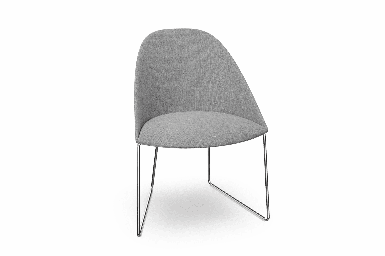Cila Fully Upholstered Chair With Sled Base Chairs Arper 