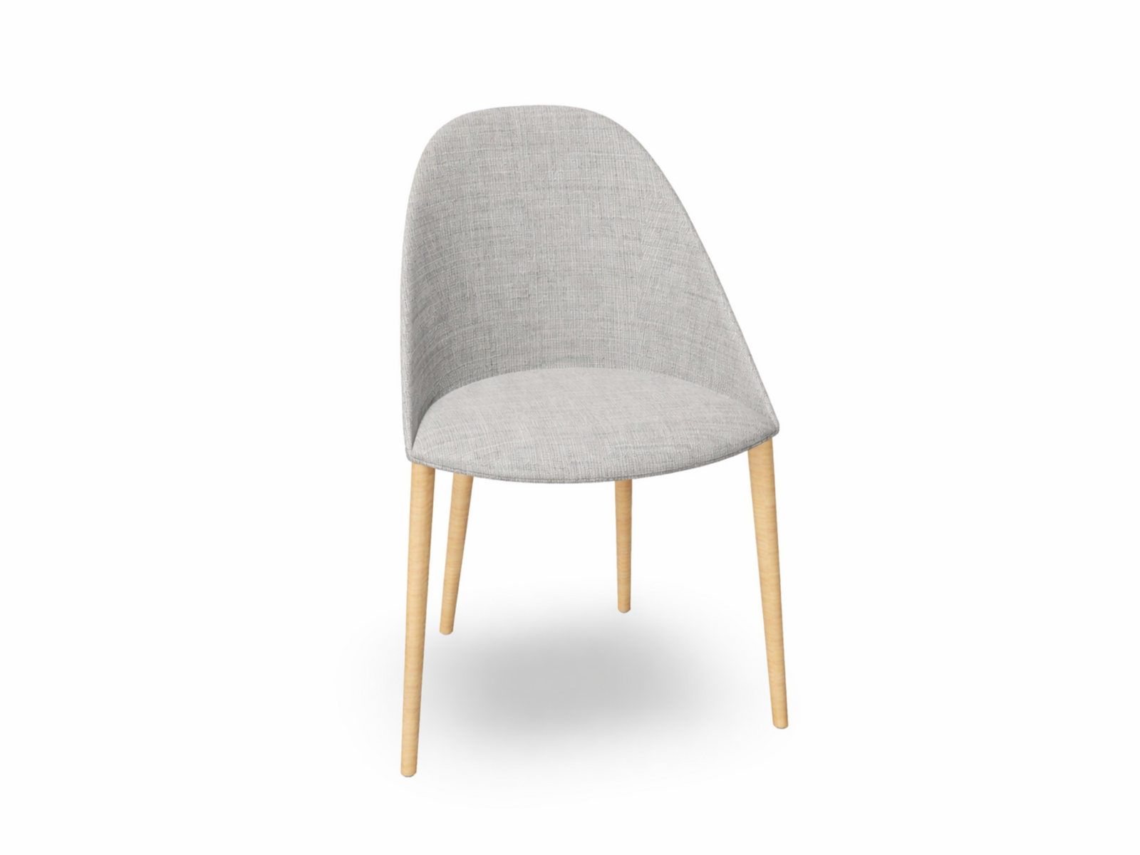 Cila Fully Upholstered Chair With Timber Oak Four-leg Base