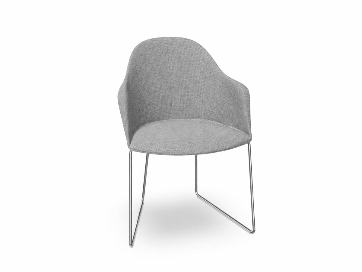 Cila Fully Upholstered Armchair With Sled Base Chairs Arper 