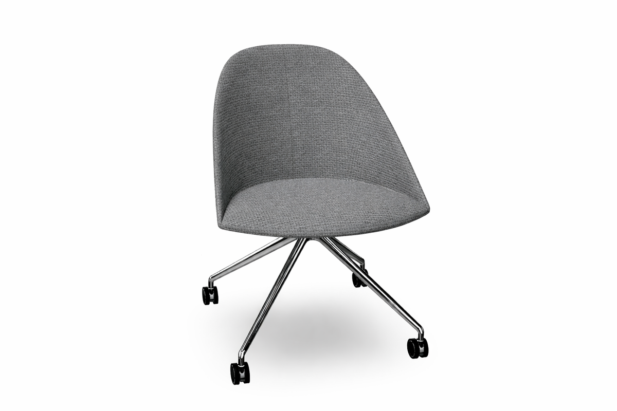 Cila Fully Upholtered Chair With Fixed Trestle Base