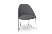 Cila Fully Upholstered Chair With Sled Base Chairs Arper 