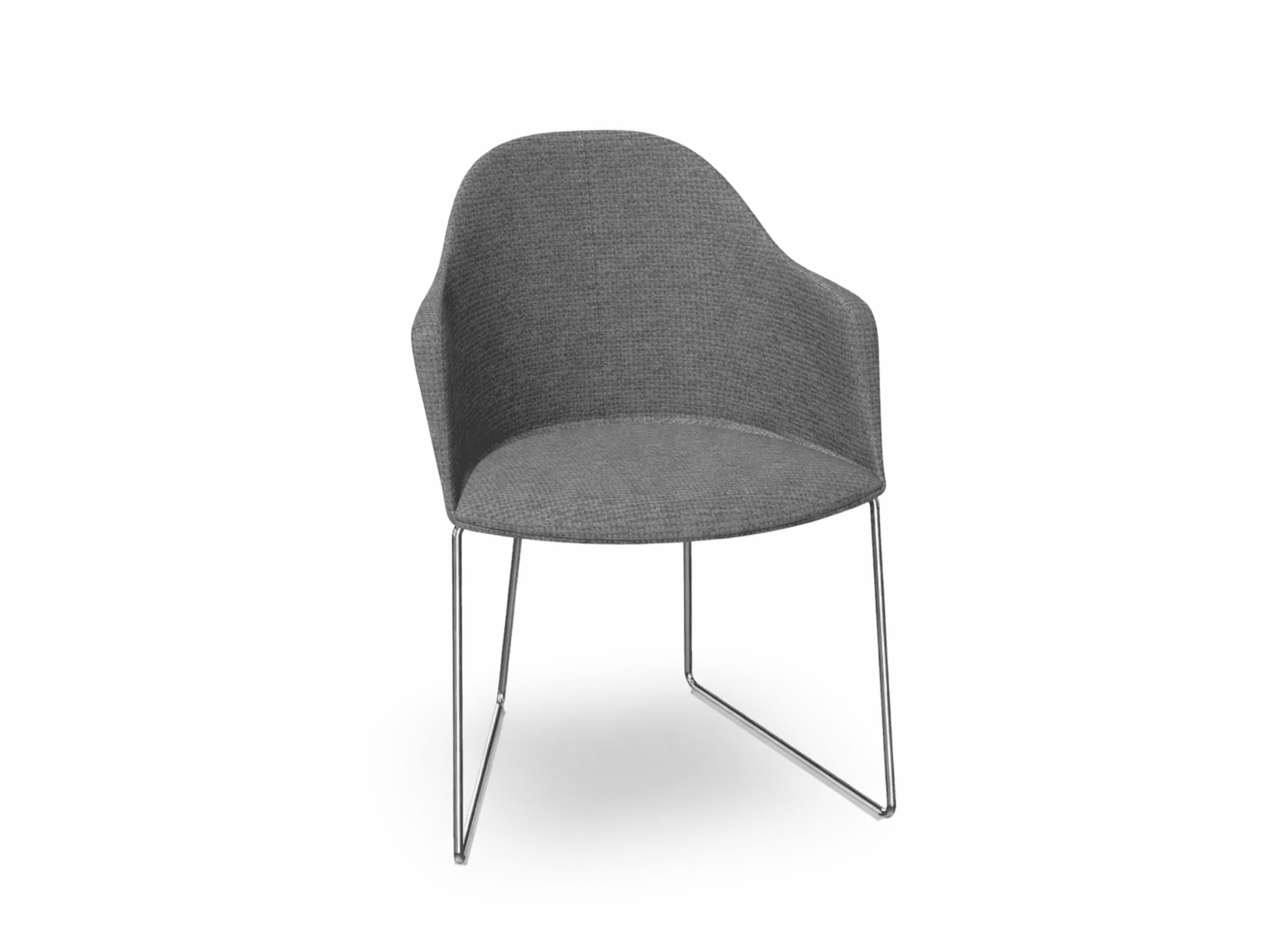 Cila Fully Upholstered Armchair With Sled Base Chairs Arper 