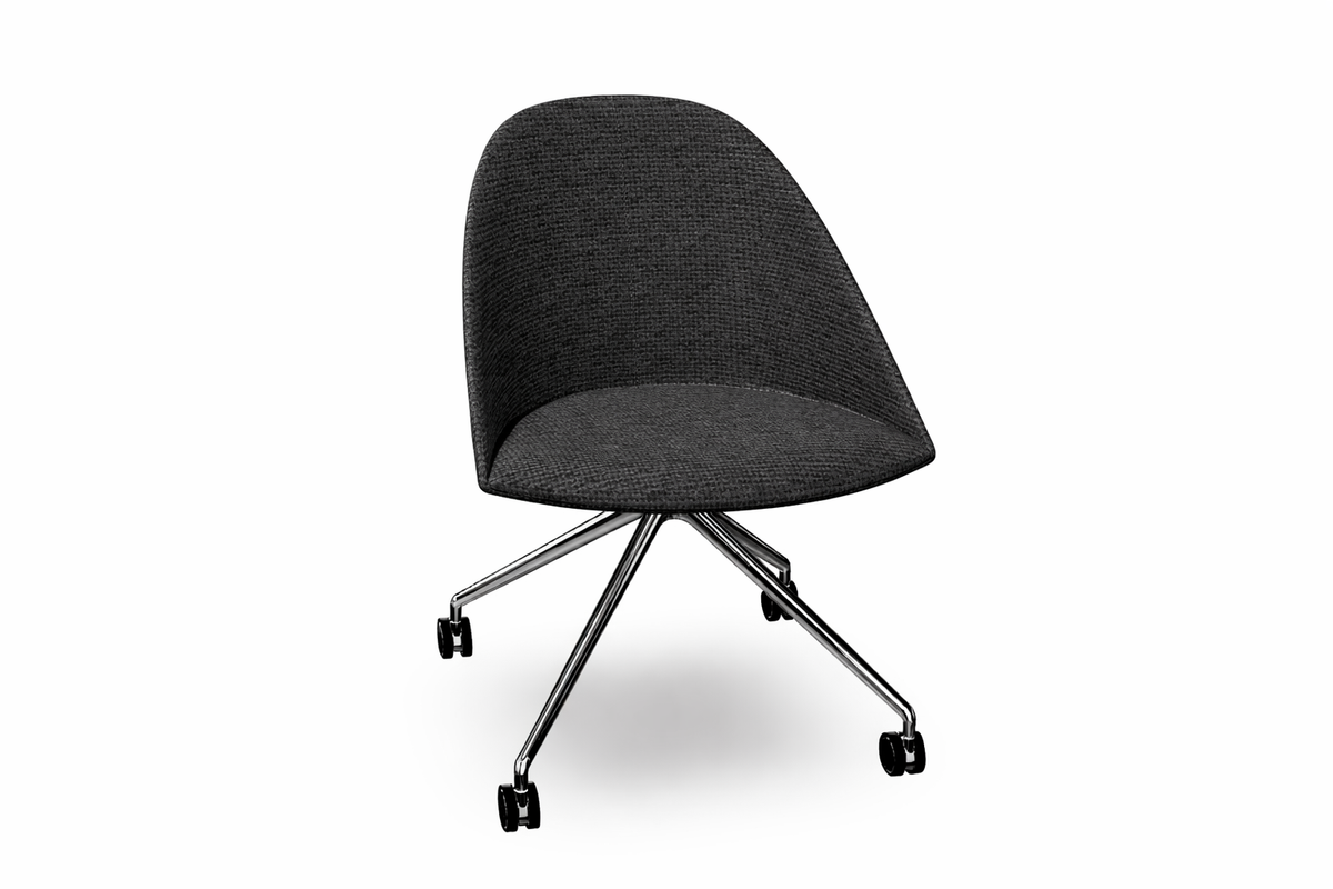 Cila Fully Upholtered Chair With Fixed Trestle Base