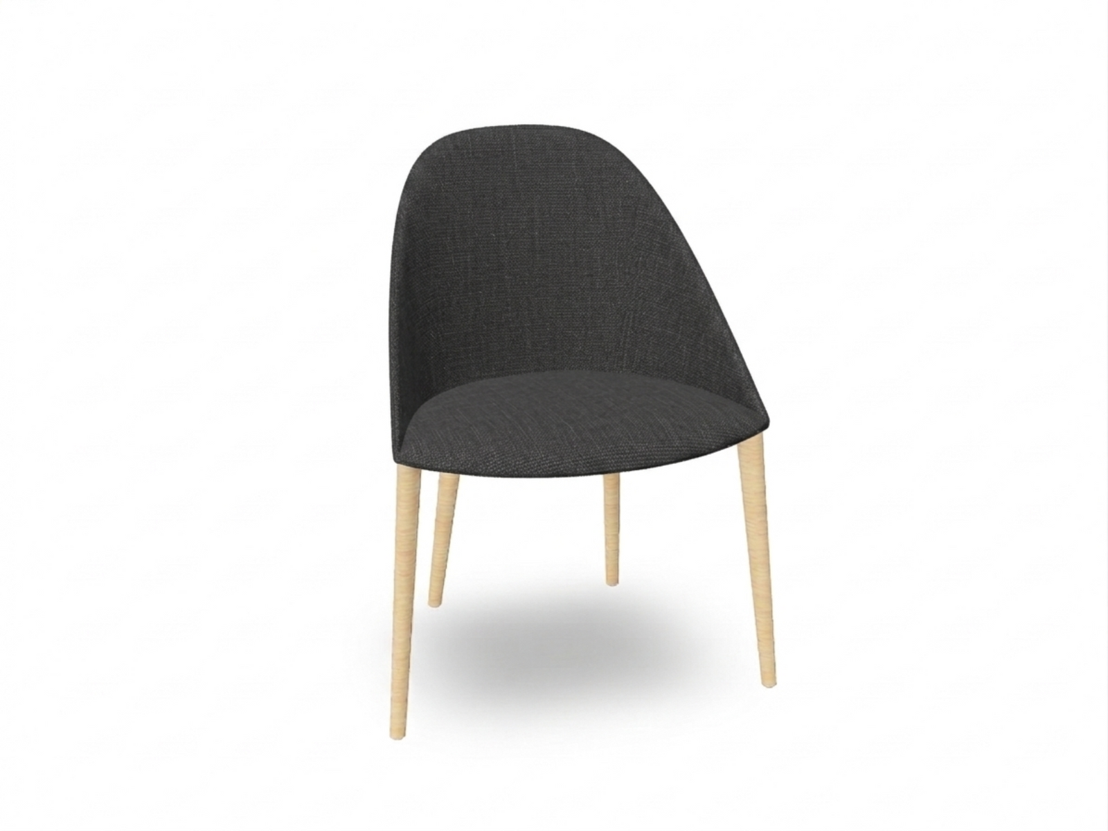 Cila Fully Upholstered Chair With Timber Oak Four-leg Base
