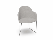 Cila Fully Upholstered Armchair With Sled Base Chairs Arper 