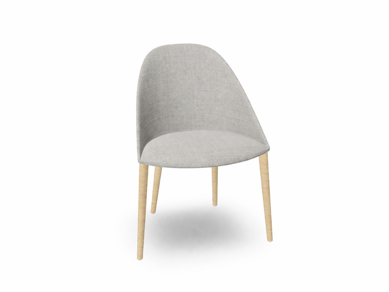 Cila Fully Upholstered Chair With Timber Oak Four-leg Base