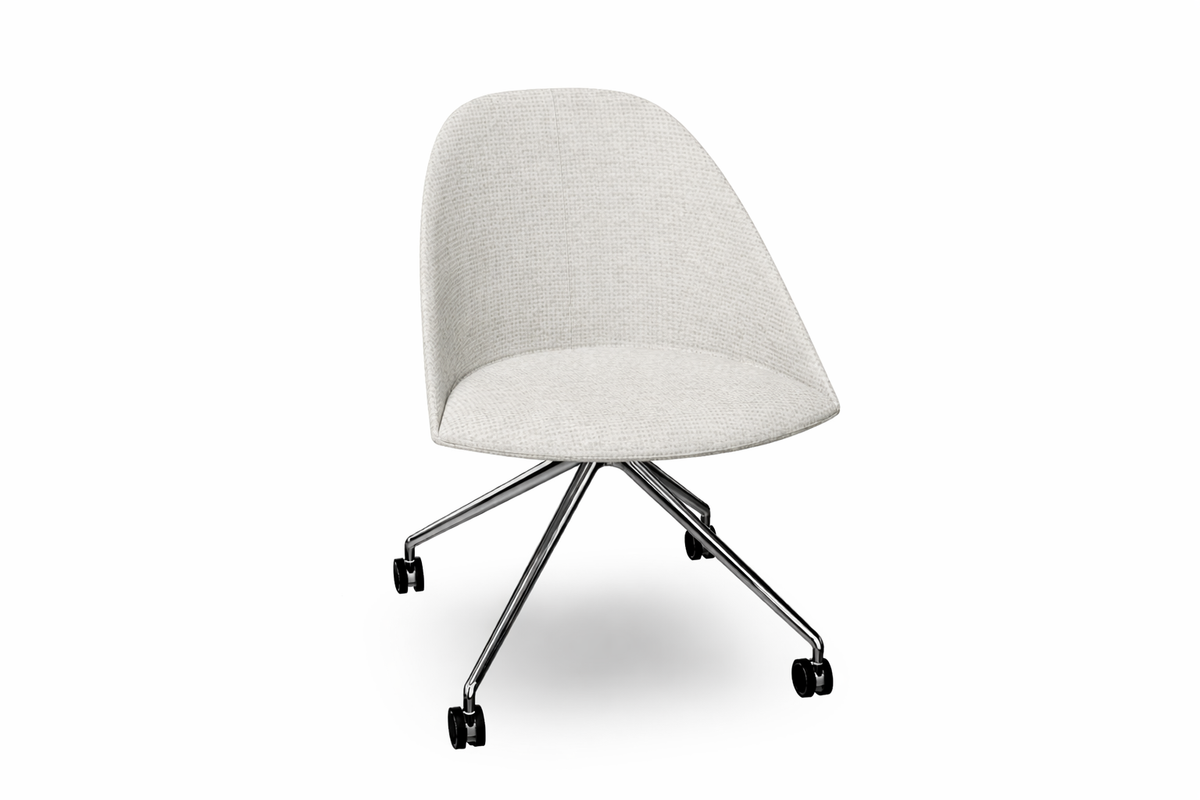 Cila Fully Upholtered Chair With Fixed Trestle Base