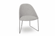 Cila Fully Upholstered Chair With Sled Base Chairs Arper 