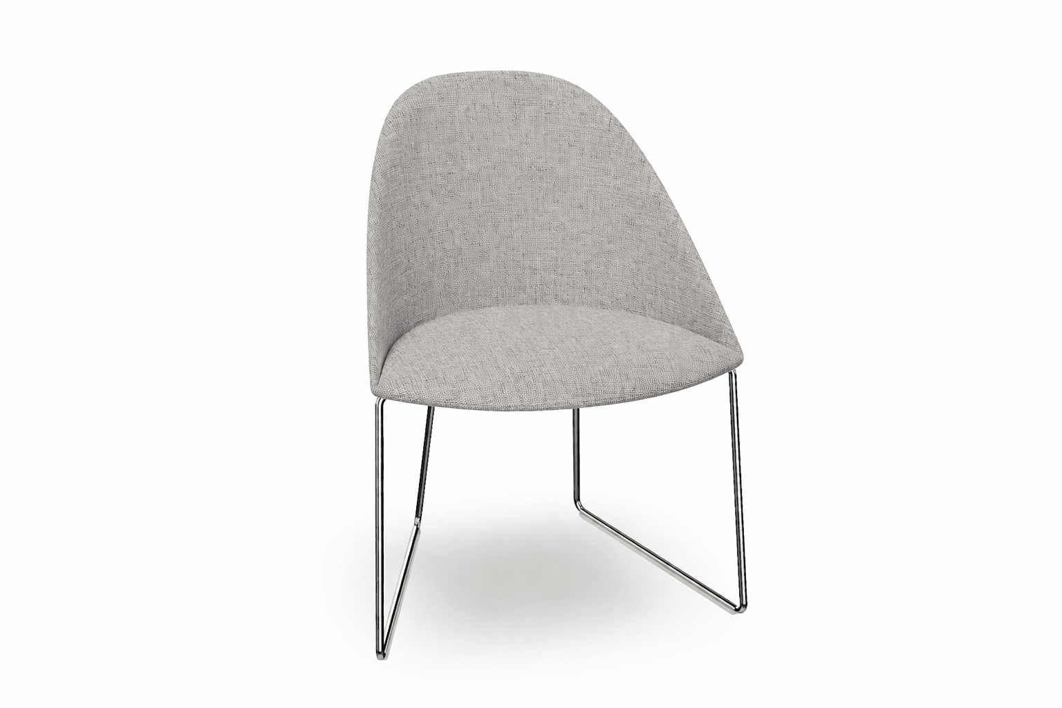 Cila Fully Upholstered Chair With Sled Base Chairs Arper 