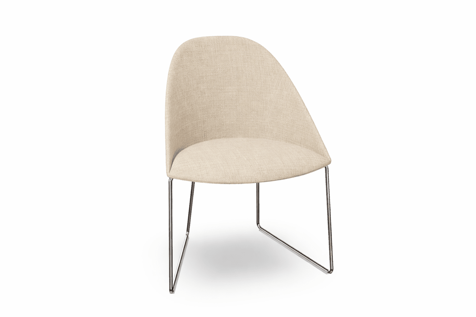 Cila Fully Upholstered Chair With Sled Base Chairs Arper 