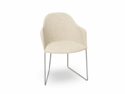Cila Fully Upholstered Armchair With Sled Base Chairs Arper 