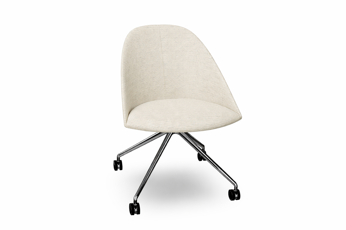 Cila Fully Upholtered Chair With Fixed Trestle Base