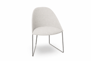 Cila Fully Upholstered Chair With Sled Base Chairs Arper 