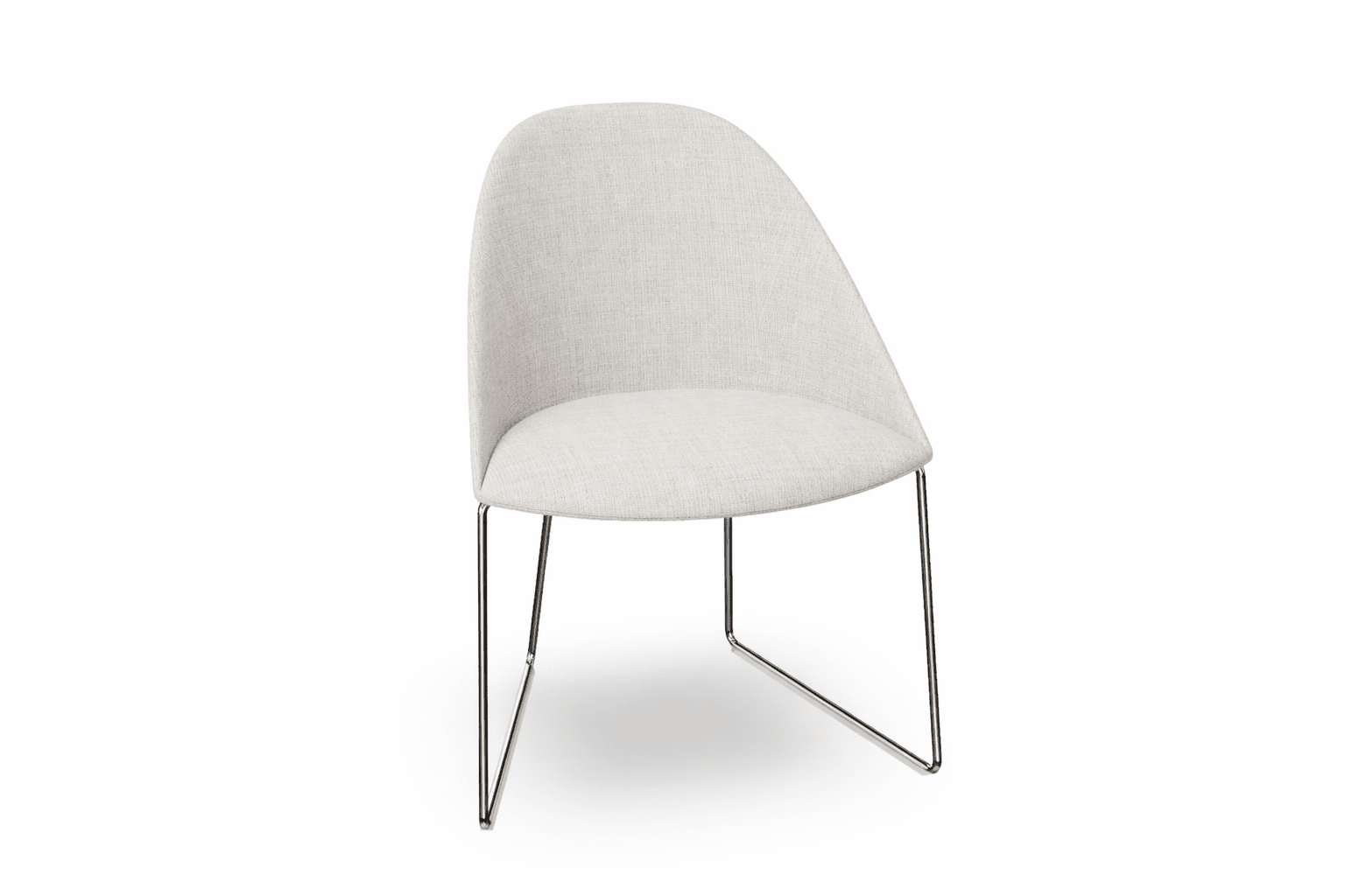 Cila Fully Upholstered Chair With Sled Base Chairs Arper 