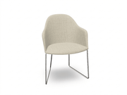 Cila Fully Upholstered Armchair With Sled Base Chairs Arper 