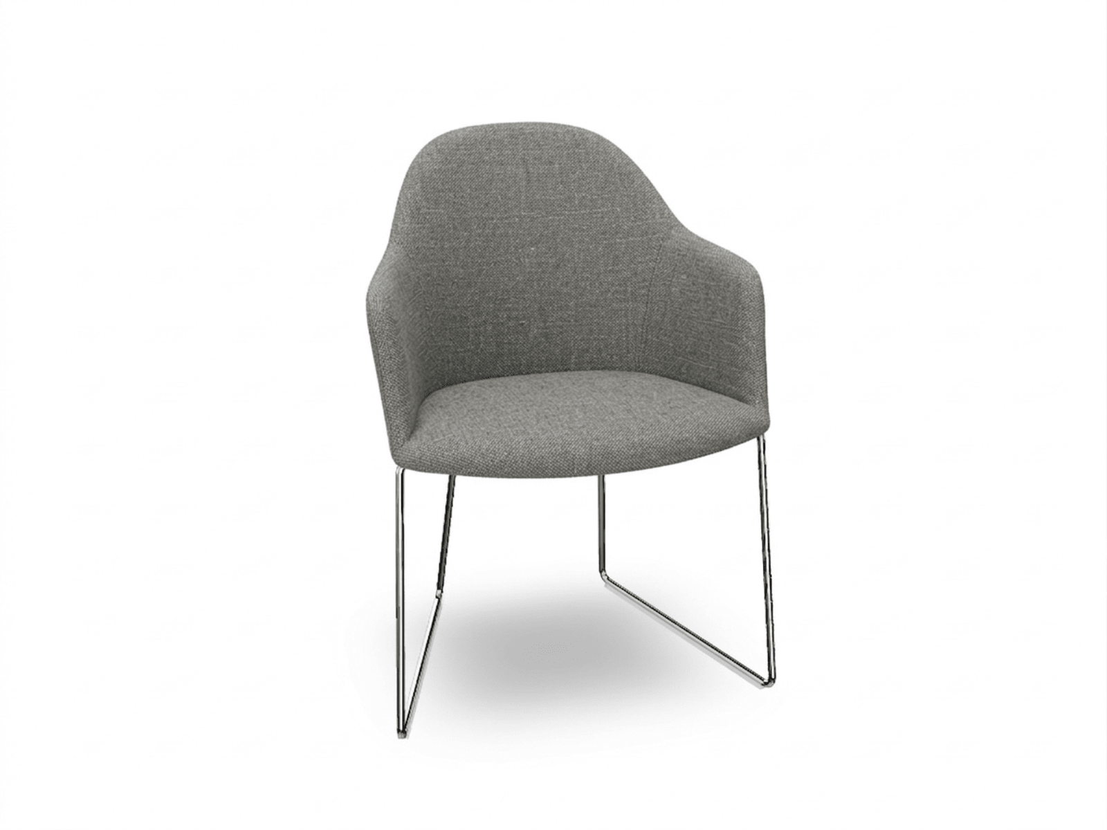 Cila Fully Upholstered Armchair With Sled Base Chairs Arper 