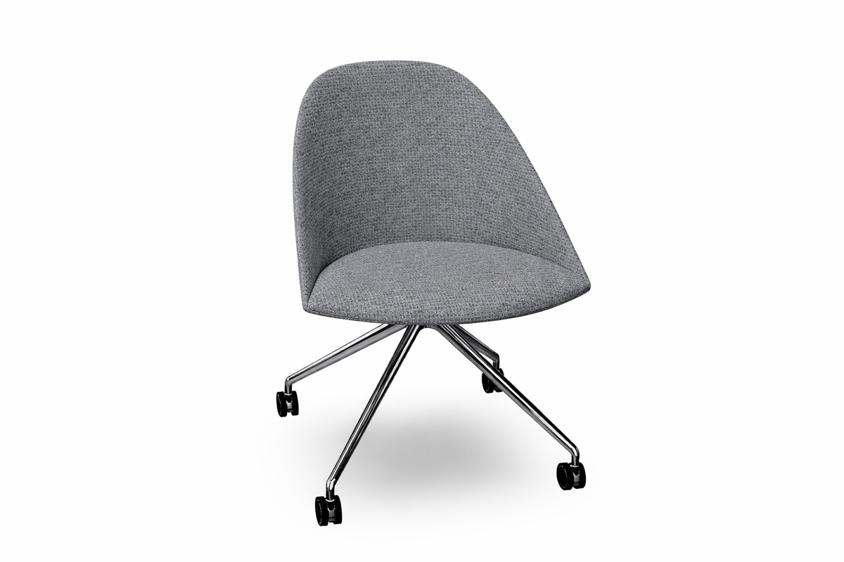 Cila Fully Upholtered Chair With Fixed Trestle Base