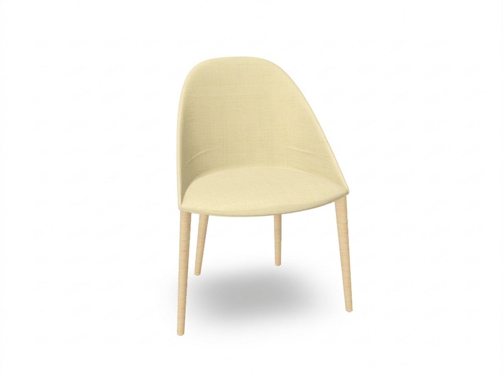 Cila Fully Upholstered Chair With Timber Oak Four-leg Base