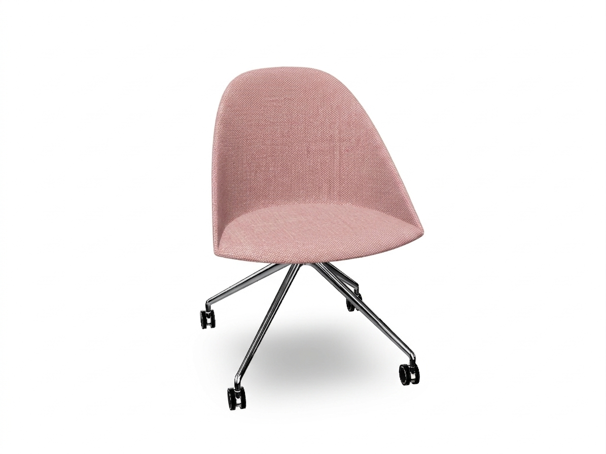 Cila Fully Upholtered Chair With Fixed Trestle Base