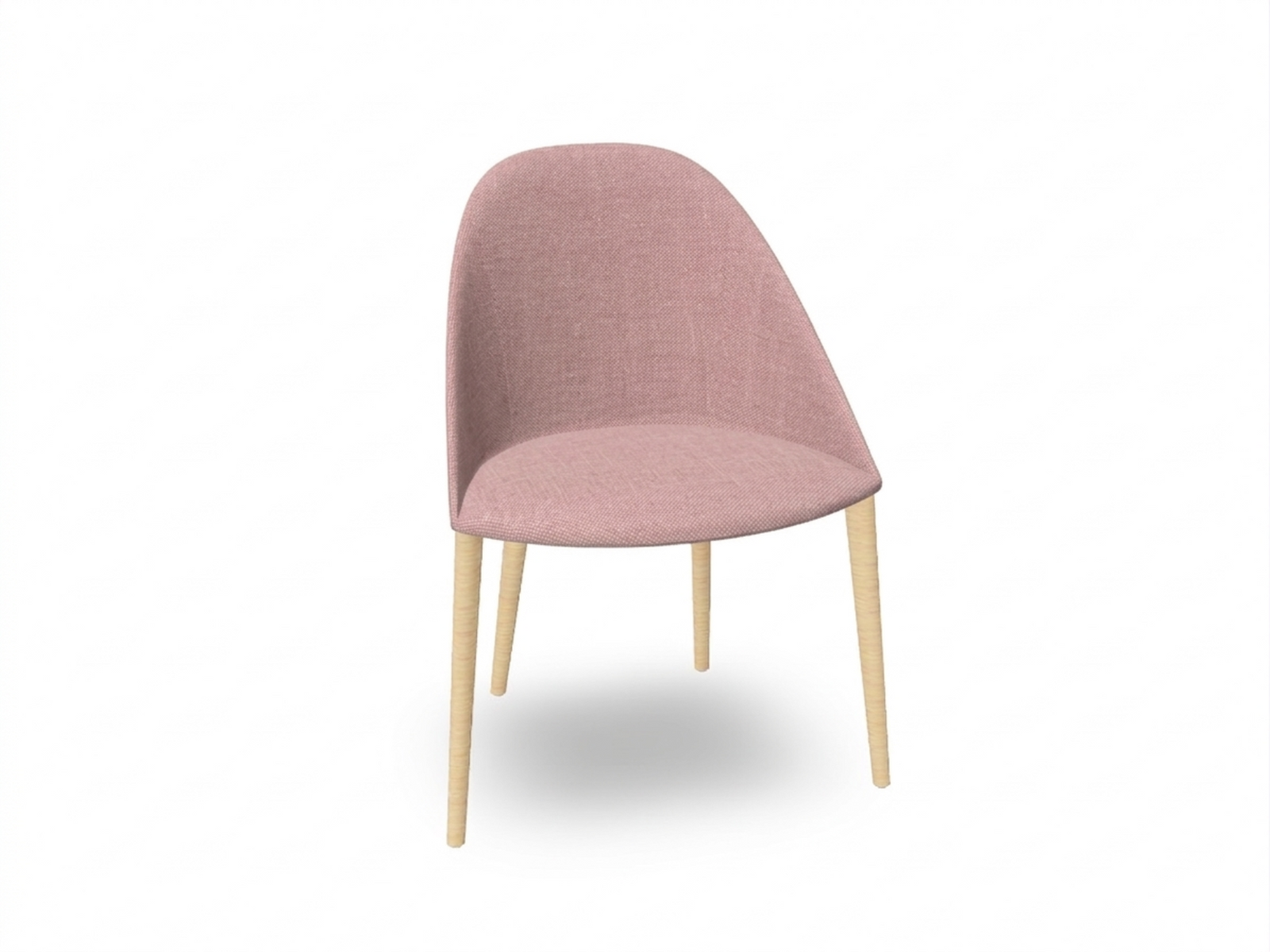 Cila Fully Upholstered Chair With Timber Oak Four-leg Base