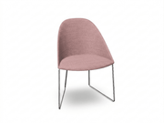 Cila Fully Upholstered Chair With Sled Base Chairs Arper 