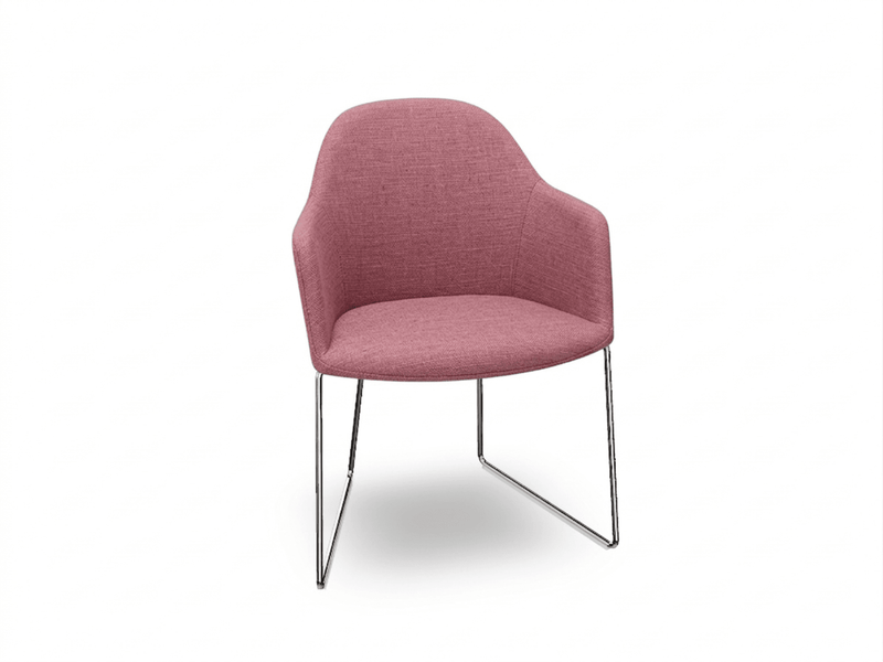 Cila Fully Upholstered Armchair With Sled Base Chairs Arper 