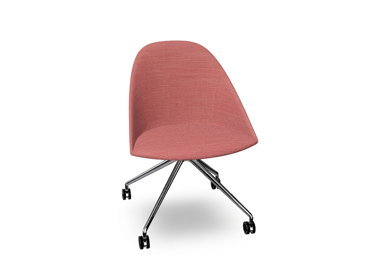 Cila Fully Upholtered Chair With Fixed Trestle Base